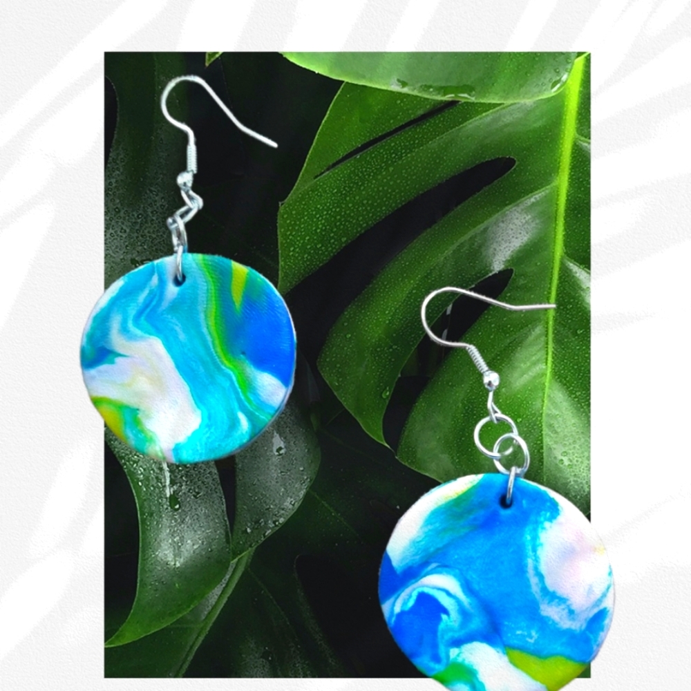 Tranquil Tides Polymer Clay Earrings